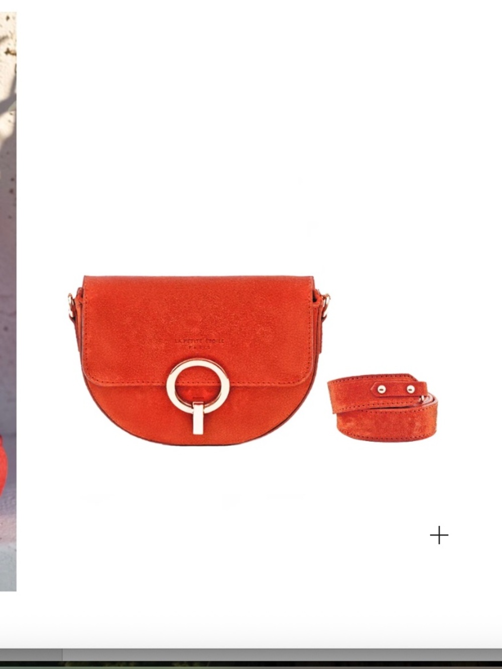 Le Petit Etoile Red Suede crossbody